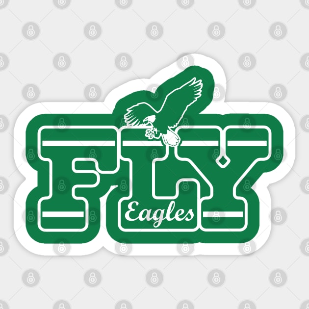 FLY EAGLES GREEN WHITE Sticker by TeeCreations